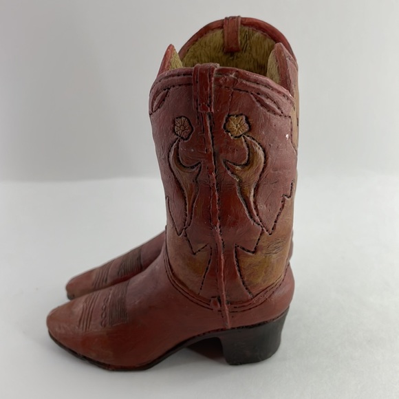 Mini Glass Ceramic Cowboy Boot Pen Holder Western Cowboy Decor - Picture 13 of 14